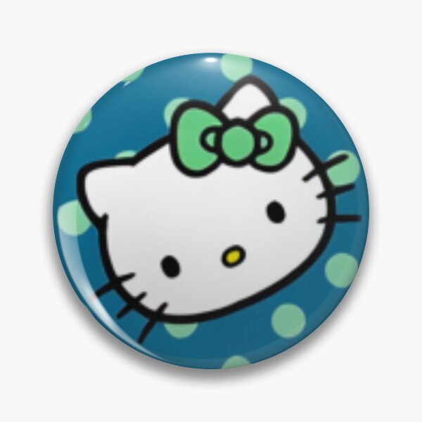 Item preview, Cute Spruce Blue and Seagrass Green Hello Kitty Polka Dot Pattern designed and sold by iloveyourcupid.