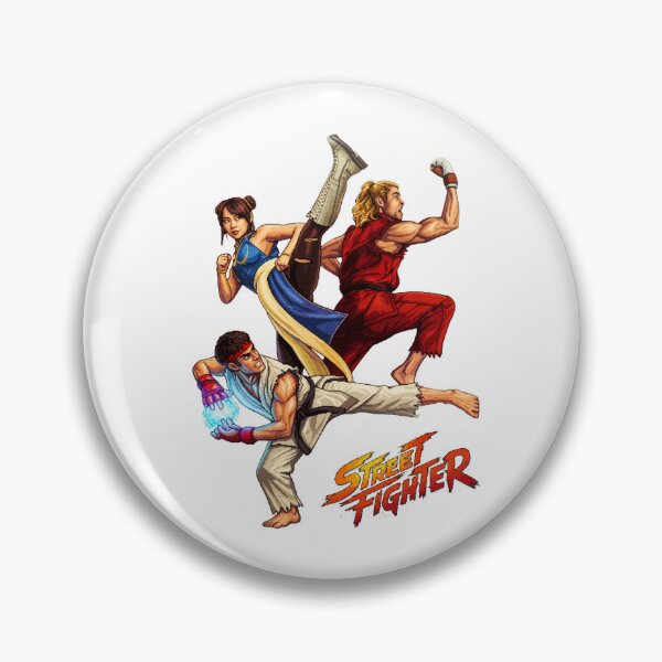 Item preview, Ryu Ken Chun Li with '26 Street Fighter Logo Pixel Art designed and sold by Ctrl+AltGalaxy.