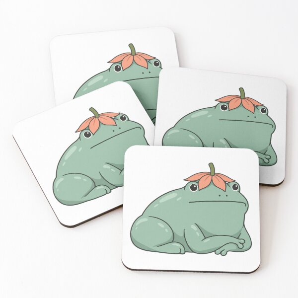 Item preview, Frog With Flower Kawaii Sage Green Deadpan Illustration designed and sold by DariaDoodleArt.