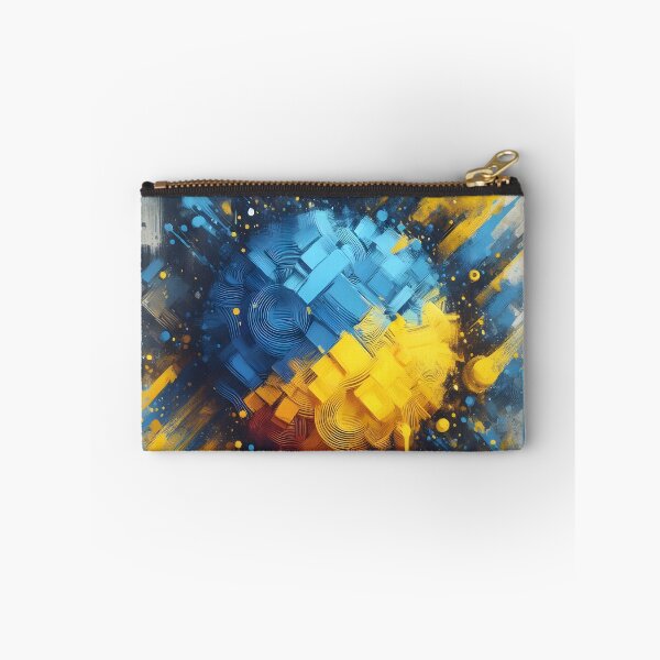 Item preview, A stylized globe in blue and yellow hues with abstract cityscapes and dynamic brushstrokes, creating a vibrant composition designed and sold by homydesign.