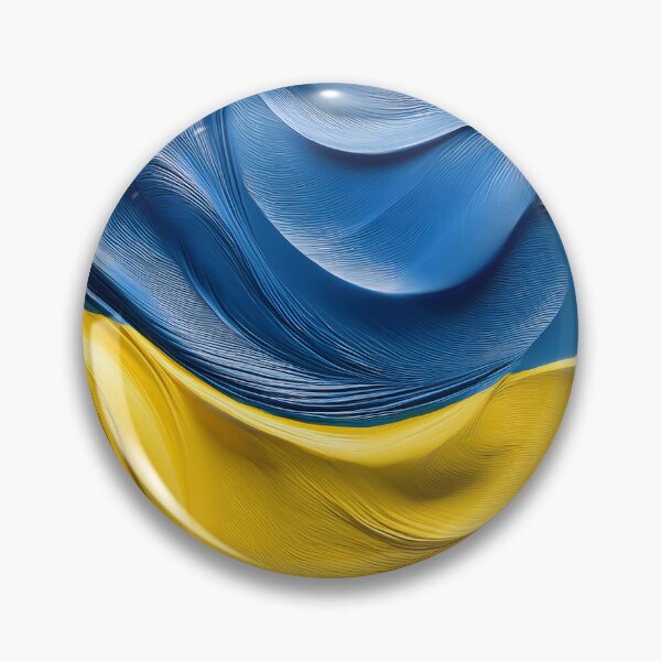 Item preview, Wavy, textured blue and yellow surfaces create a dynamic and flowing abstract pattern, resembling Ukraine's flag designed and sold by homydesign.