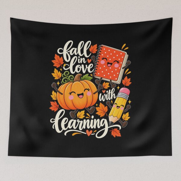 Item preview, Fall in Love with Learning Autumn Teacher Women Kids T-Shirt designed and sold by Trendably.