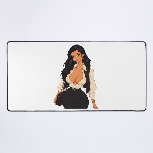 Item preview, Brunette Cartoon Pin-Up – Elegant Business Woman designed and sold by Hollow Moon Studios..