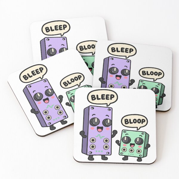 Item preview, Kawaii Synth Modules Saying Bleep and Bloop designed and sold by bwanaboards.