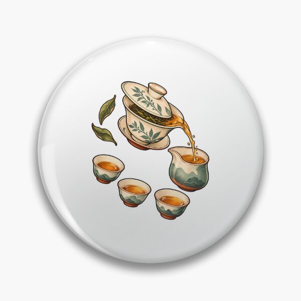Item preview, Gongfu Tea Steeping Orbit Illustration designed and sold by Philippa Shop.