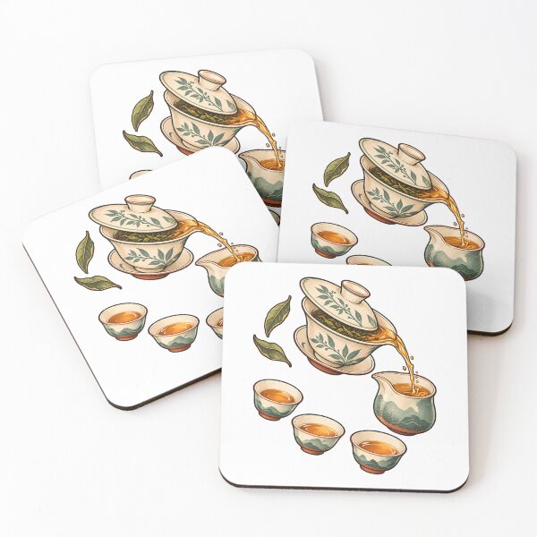 Item preview, Gongfu Tea Steeping Orbit Illustration designed and sold by Philippa Shop.