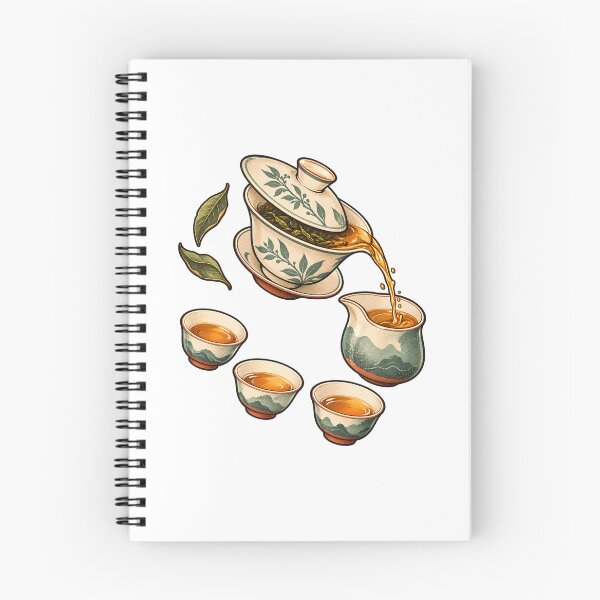 Item preview, Gongfu Tea Steeping Orbit Illustration designed and sold by Philippa Shop.