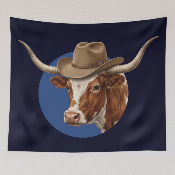 Item preview, Texas Longhorn Cow Cowboy Hat Western Country designed and sold by LinaValearte.