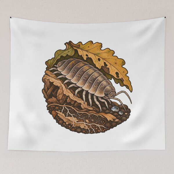 Item preview, Isopod Leaf Litter Microhabitat Illustration designed and sold by Philippa Shop.