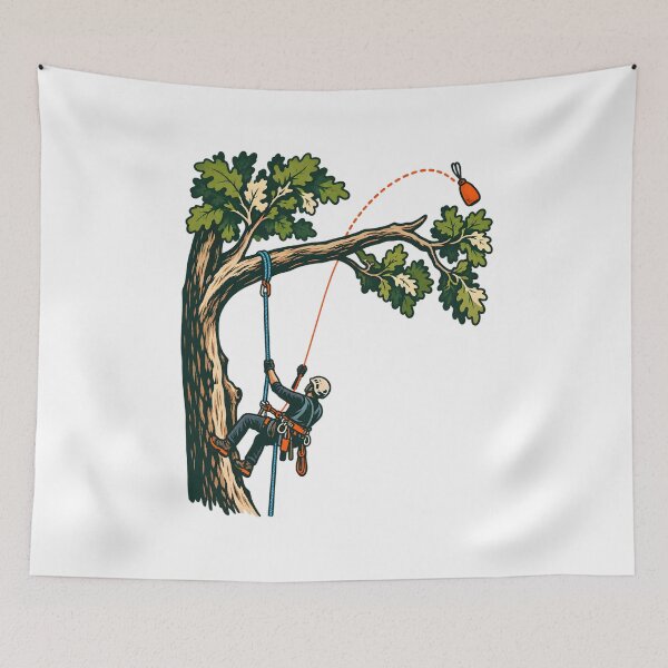 Item preview, Arborist Throwline Canopy Climbing Graphic designed and sold by Philippa Shop.