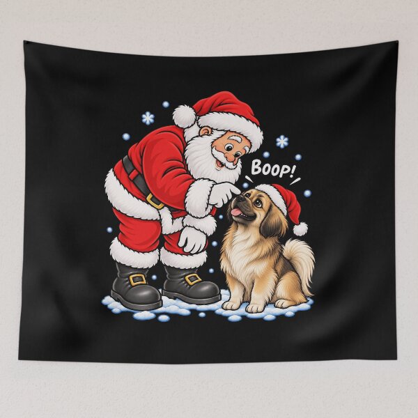 Item preview, Funny Tibetan Spaniel Dog Santa Boop Merry Chirstmas Mom Dad designed and sold by rafaeltto.