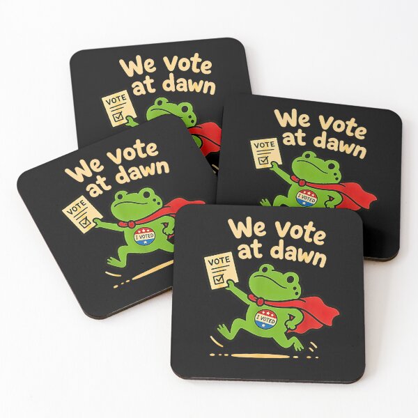 Item preview, We Vote At Dawn Election 2026 Patriotic American Flag Frog designed and sold by Brasovbit.