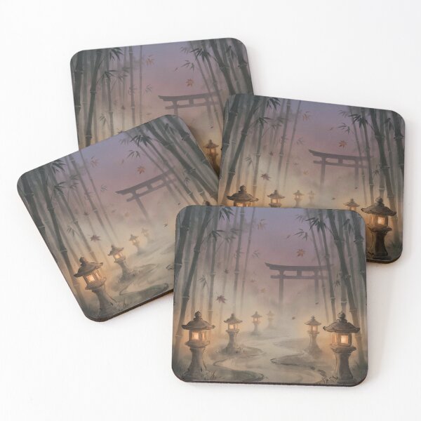 Item preview, Bamboo Forest Lantern Path Japanese Zen Art designed and sold by SnazzifyDigital.