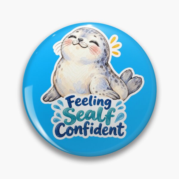 Item preview, Feeling Sealf Confident Cute Seal Sticker designed and sold by KMGalleria.