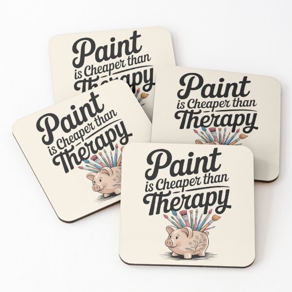 Item preview, Paint Is Cheaper Than Therapy – Funny Artist and Painting Humor Design designed and sold by Jollys-ArtShop.
