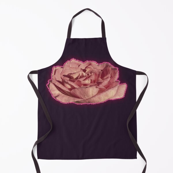Item preview, Neon Outline Dusty Pink Rose - Glowing Floral Cutout Art designed and sold by BalkanBloomArt.