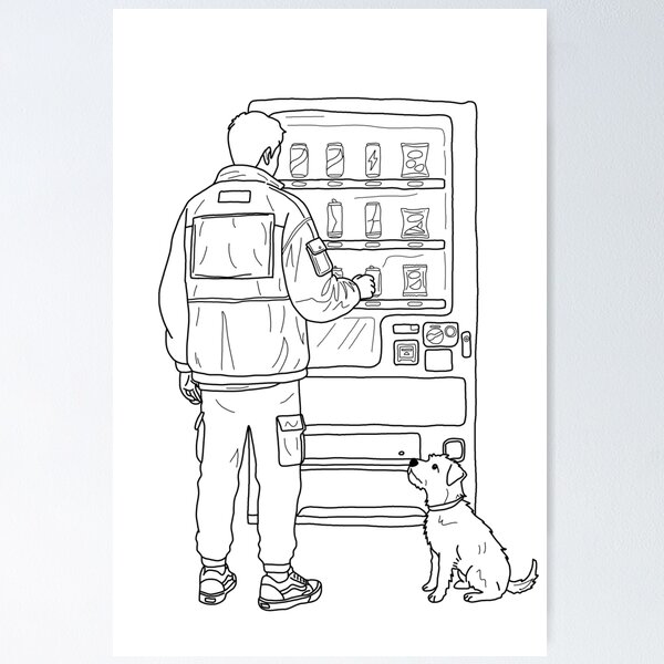 Item preview, Japanese Vending Machine Late Night with Dog designed and sold by polisi26.