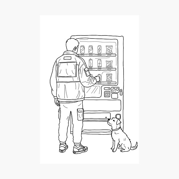 Item preview, Japanese Vending Machine Late Night with Dog designed and sold by polisi26.