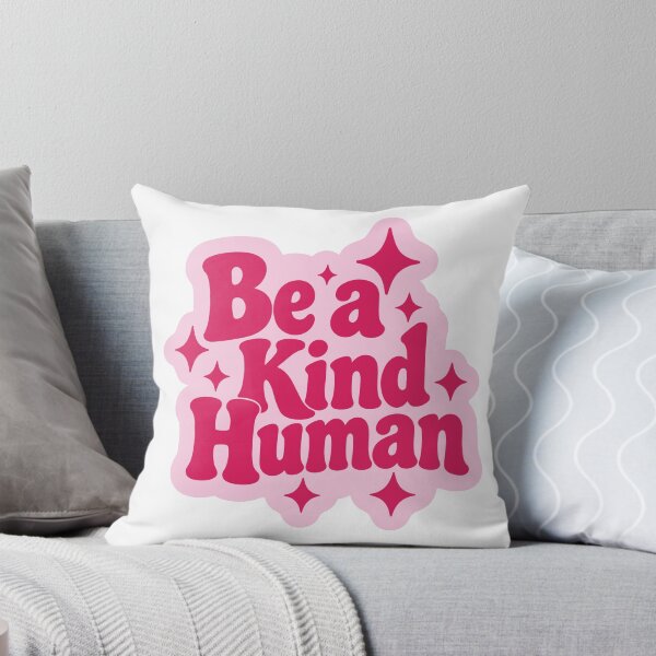 Item preview, Be a Kind Human Pink Positive Quote Typography designed and sold by FemmePod.
