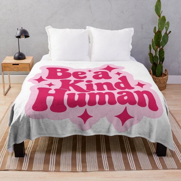 Item preview, Be a Kind Human Pink Positive Quote Typography designed and sold by FemmePod.
