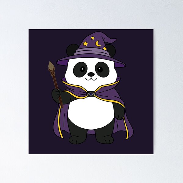 Item preview, Cute Wizard Panda Magic Spells - Kawaii Halloween designed and sold by Chonkibao.