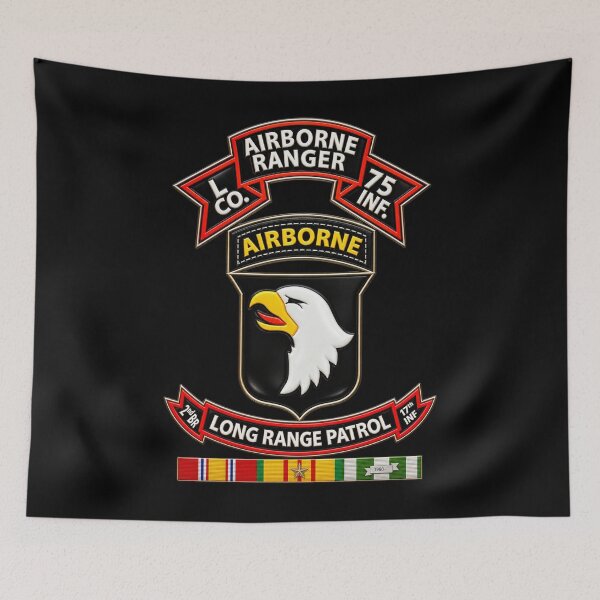 Item preview, SSI - Vietnam - L Co 75th Ranger - 101st Abn - LRSD w VN SVC - 3D - Transparent designed and sold by Military Insignia Products.