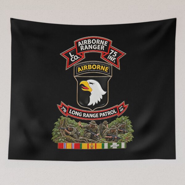 Item preview, SSI - Vietnam - L Co 75th Ranger - 101st Abn - LRSD w VN SVC - Recon Patrol - 3D - Transparent designed and sold by Military Insignia Products.