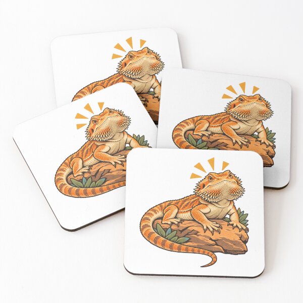 Item preview, Bearded Dragon Basking Rock Illustration designed and sold by Philippa Shop.