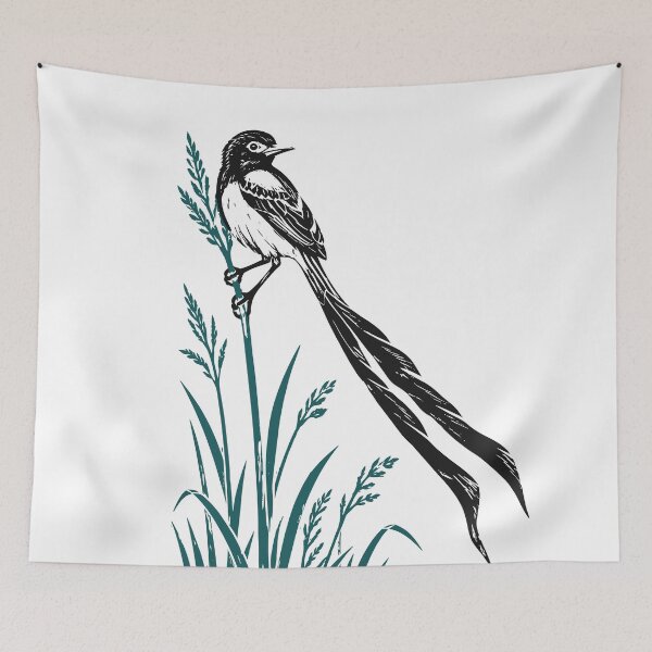 Item preview, Fork-tailed Flycatcher · Three-Color Linocut designed and sold by EDAI ART.