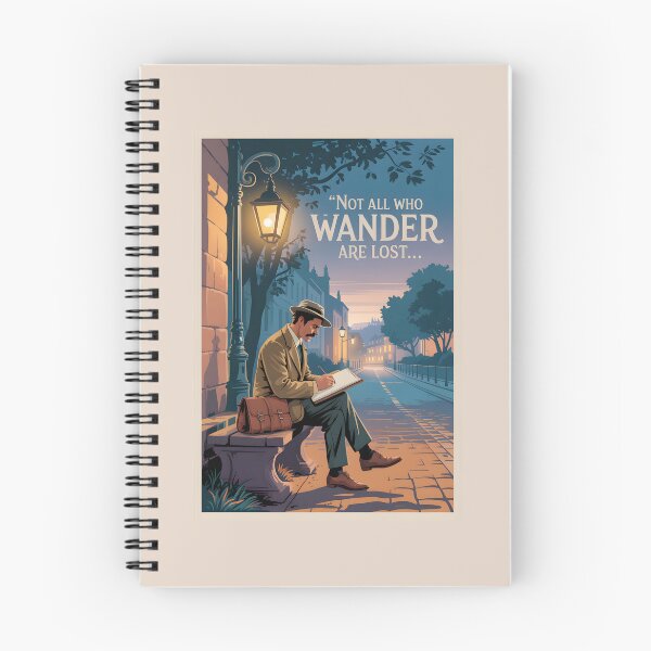 Item preview, Not All Who Wander Are Lost – Inspirational Artist and Sketchbook Design designed and sold by Jollys-ArtShop.