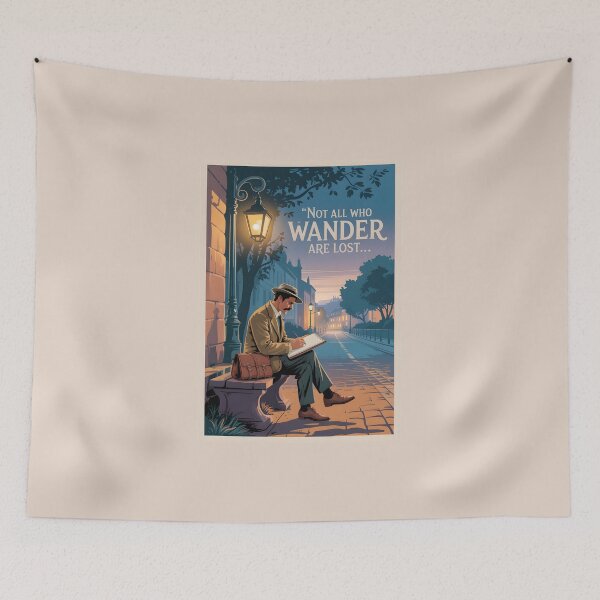 Item preview, Not All Who Wander Are Lost – Inspirational Artist and Sketchbook Design designed and sold by Jollys-ArtShop.