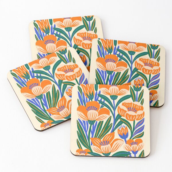 Item preview, Folk Art Eclectic Summer Meadow designed and sold by artsandsoul.