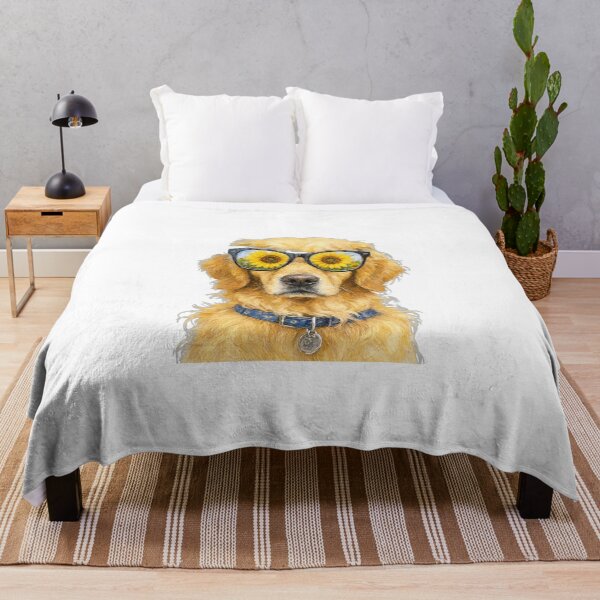 Item preview, Cute Golden Retriever with Sunglasses & Sunflower Crown designed and sold by pietini.