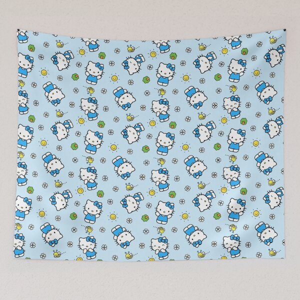 Item preview, Cute Blue Hello Kitty Nature Pattern designed and sold by iloveyourcupid.