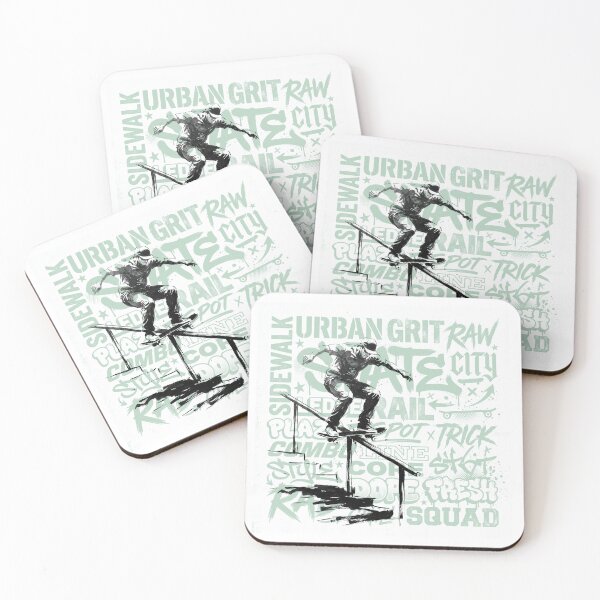 Item preview, Urban Grit Skateboarding Rail Grind Graffiti Typography Skater Graphic designed and sold by KiwiRider.
