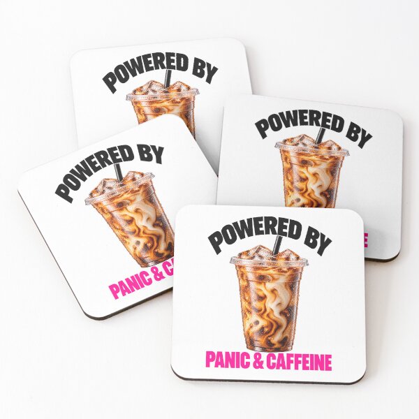 Item preview, Powered By Panic And Caffeine Iced Coffee designed and sold by Becheer.