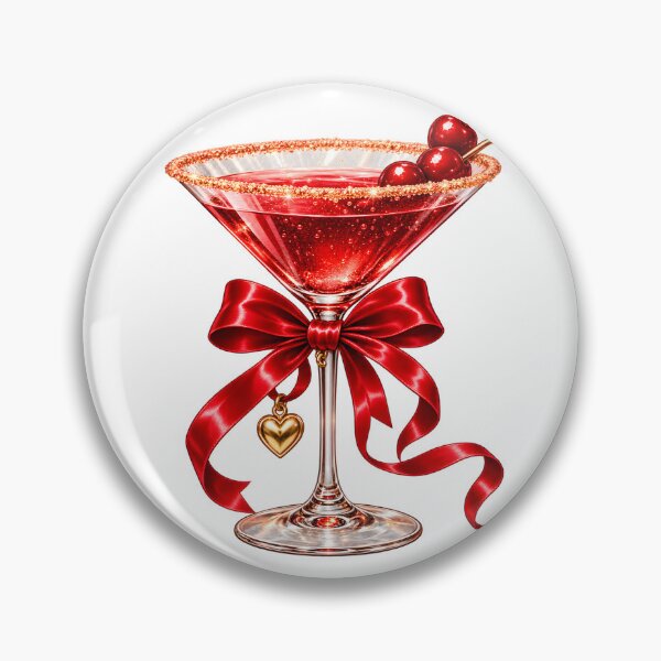 Item preview, Glamorous Red Cherry Martini with Satin Bow designed and sold by TinyWeird.