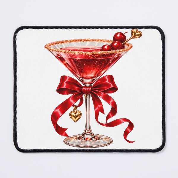 Item preview, Glamorous Red Cherry Martini with Satin Bow designed and sold by TinyWeird.