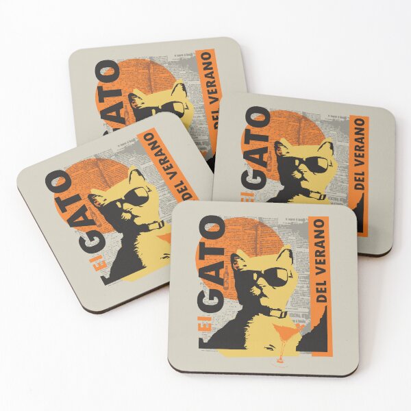 Item preview, El Gato Del Verano Cool Cat Vintage Newspaper Retro Graphic designed and sold by KiwiRider.