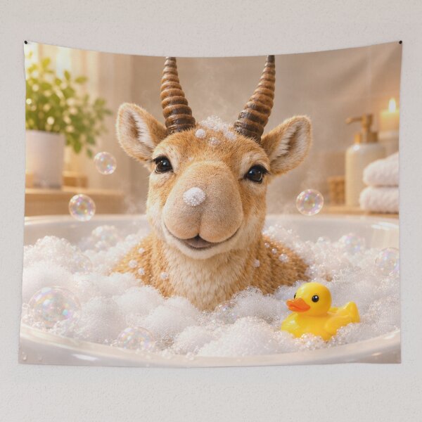 Item preview, Relaxing Saiga Antelope Bubble Bath designed and sold by Sillytoe.