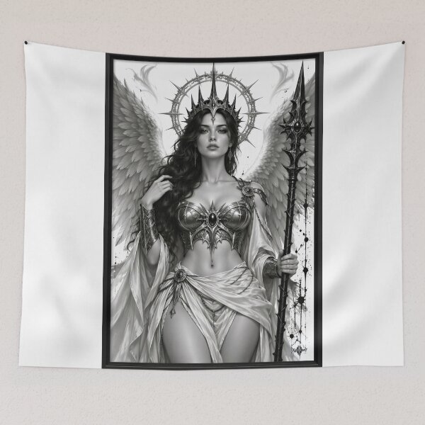 Item preview, Gothic Divinity Of Vespera Drakenhof With Umbral Lance Sovereign AI Concept Art by Xzendor7 designed and sold by Xzendor7 Digital Art Creations.