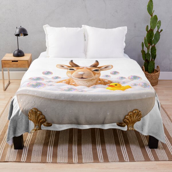 Item preview, Playful Saiga Antelope Bathtub designed and sold by Sillytoe.