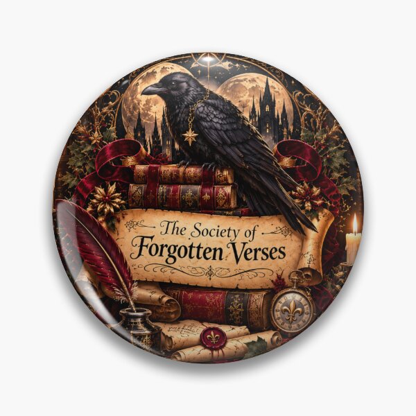 Item preview, The Society of Forgotten Verses – Gothic Dark Academia Raven designed and sold by DreamyPixStudio.