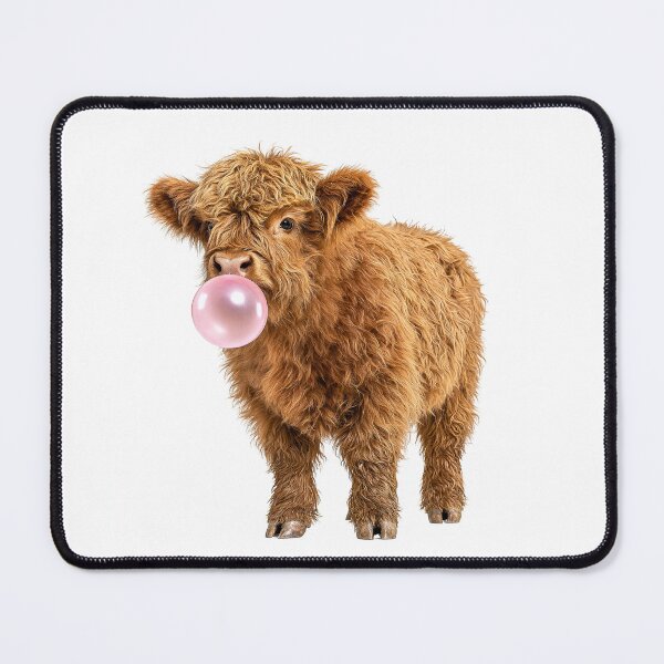 Item preview, Fluffy Highland cow Bubblegum designed and sold by pietini.