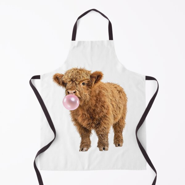 Item preview, Fluffy Highland cow Bubblegum designed and sold by pietini.