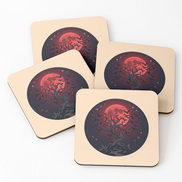 Item preview, Spooky Dead Tree Blood Red Moon Halloween Art designed and sold by Fine-Arts-Lab.