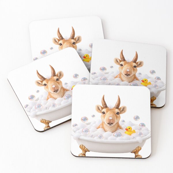 Item preview, Cheerful Saiga Antelope Bathtub designed and sold by Sillytoe.