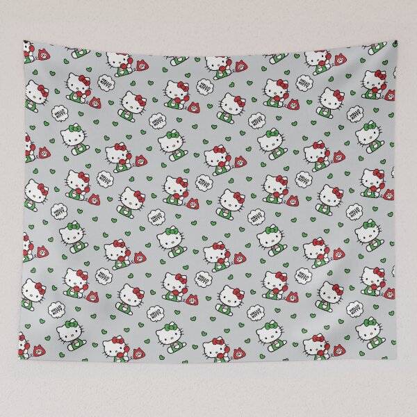 Item preview, Cute Red Green Christmas Hello Kitty Phone Pattern designed and sold by iloveyourcupid.