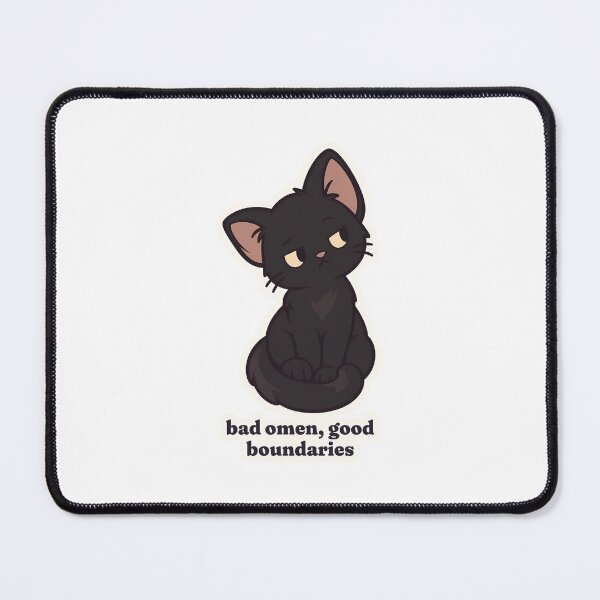 Item preview, Unimpressed Black Cat Bad Omen Good Boundaries designed and sold by OuqCreations.