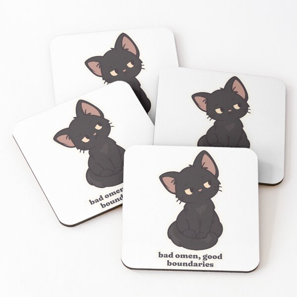 Item preview, Unimpressed Black Cat Bad Omen Good Boundaries designed and sold by OuqCreations.